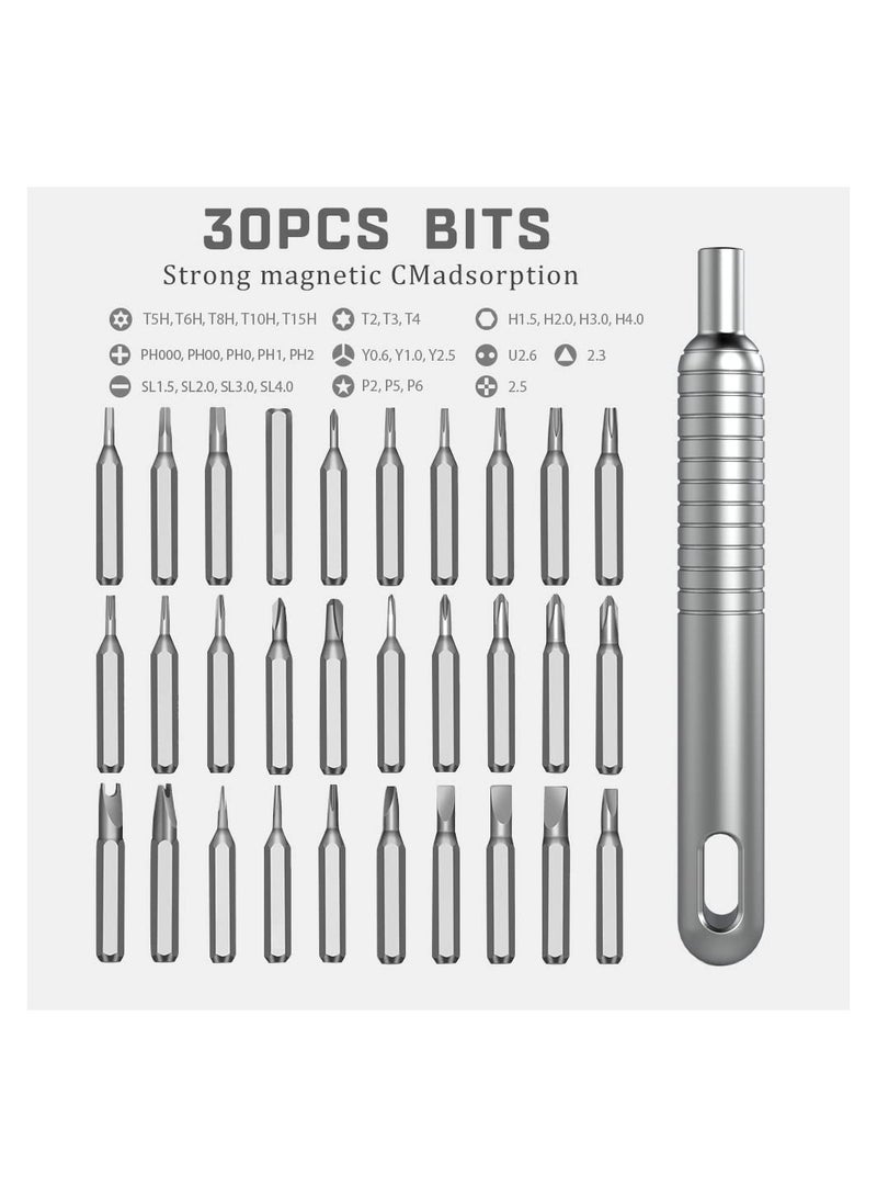 Zikra 31 in 1 Precision Screwdriver Set Mini Screwdriver Kit Repair Tool Kit with 30pcs S2 Steel Bits Screwdriver for Phone Watch Camera - Image 2