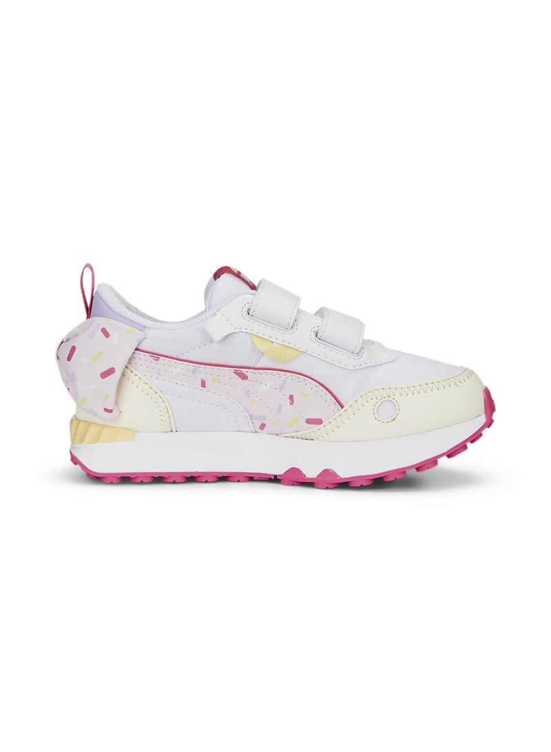 PUMA Rider FV BOW Crush V Kids Unisex Pink White Sneakers - Image 5