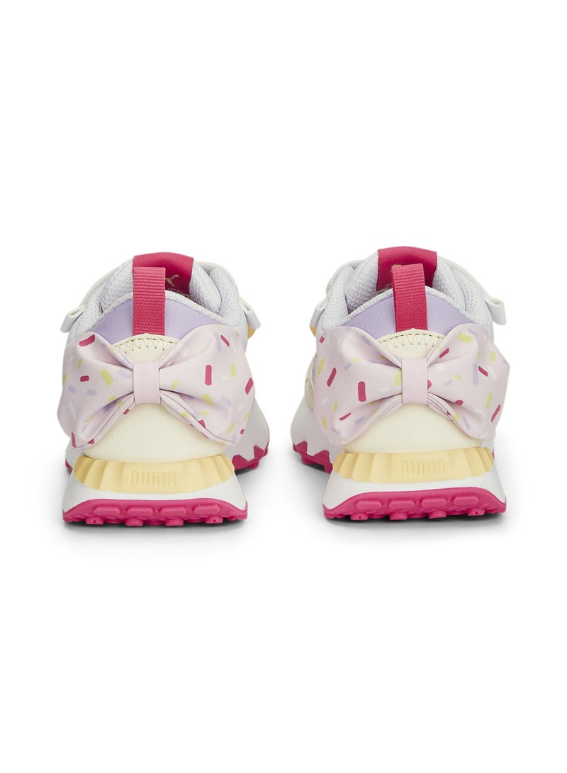 PUMA Rider FV BOW Crush V Kids Unisex Pink White Sneakers - Image 3