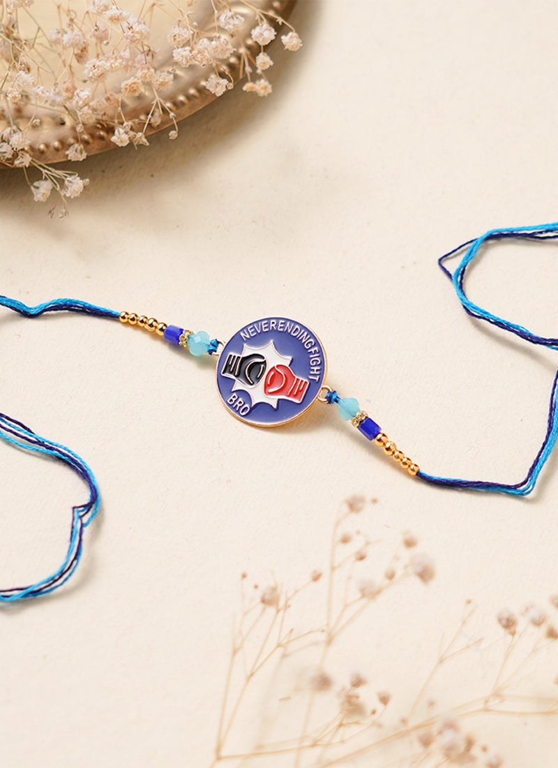 Madhoor Boxing Rakhi for Brother Red Designer Raksha Bandhan Thread ,Premium Handmade ,1 Piece-40 CM - Image 3