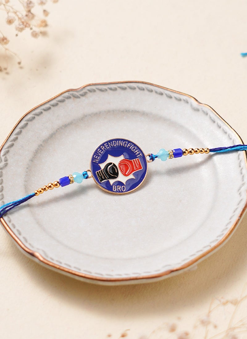 Madhoor Boxing Rakhi for Brother Red Designer Raksha Bandhan Thread ,Premium Handmade ,1 Piece-40 CM - Image 2