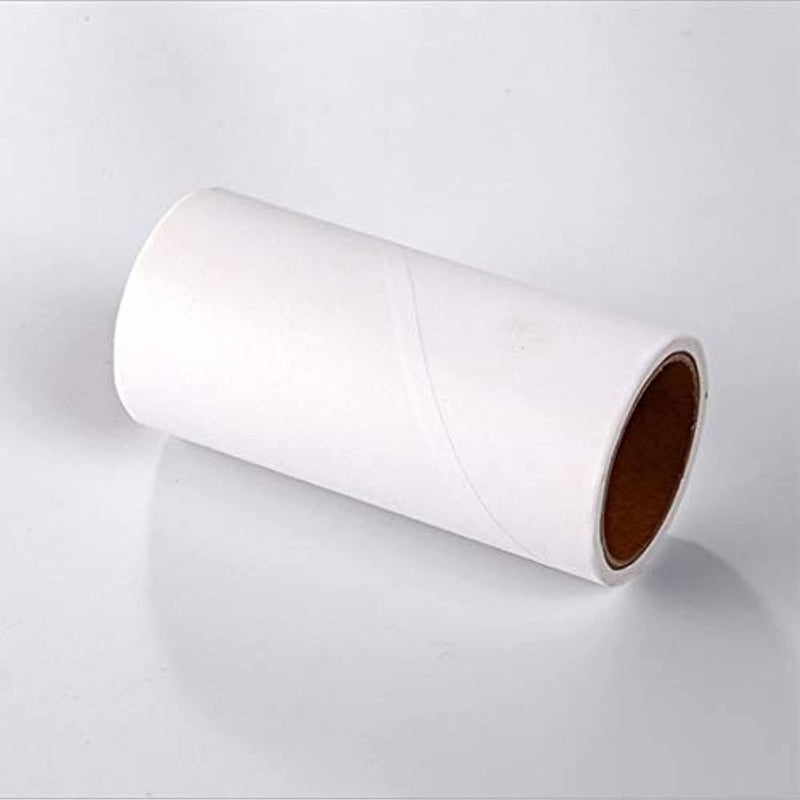 Adhesive Lint Roller for Clothes & Pet Hair - Sticky Dust and Fluff Remover with Ergonomic Pink Handle, Includes 1 Roll of Sticky Paper