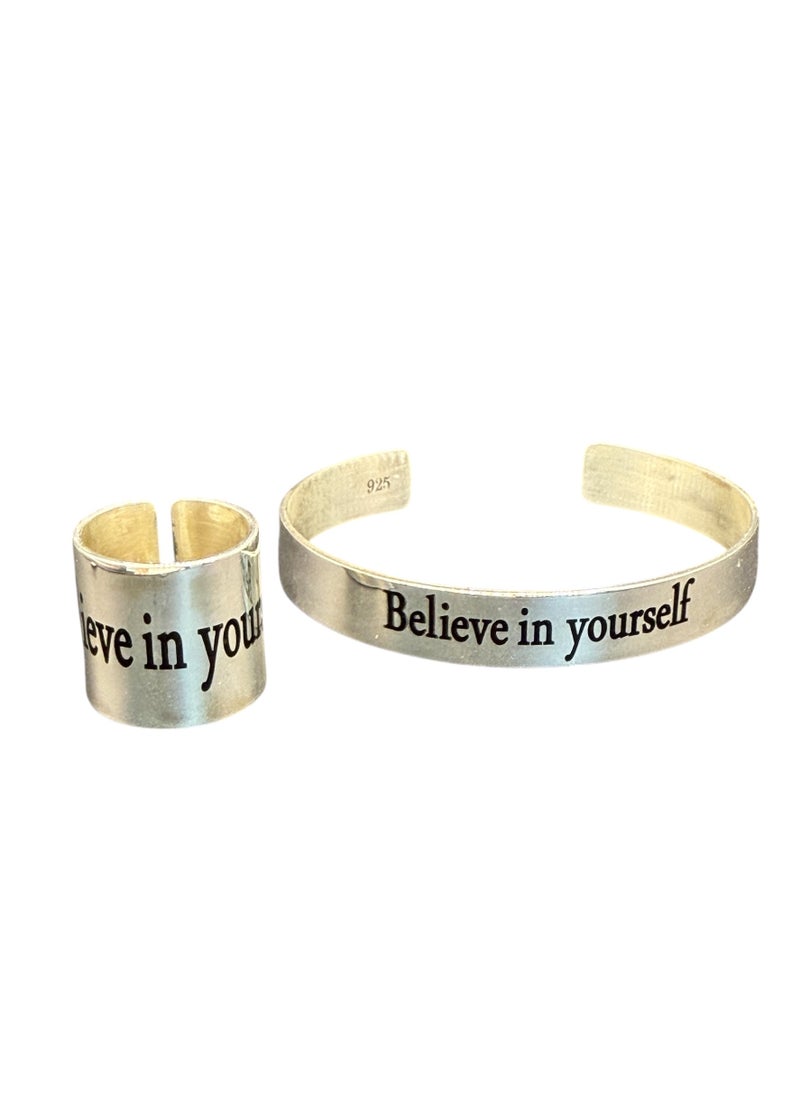 Generic 2 Piece Jewelry Set of Bangle and Ring Jewellery Set 