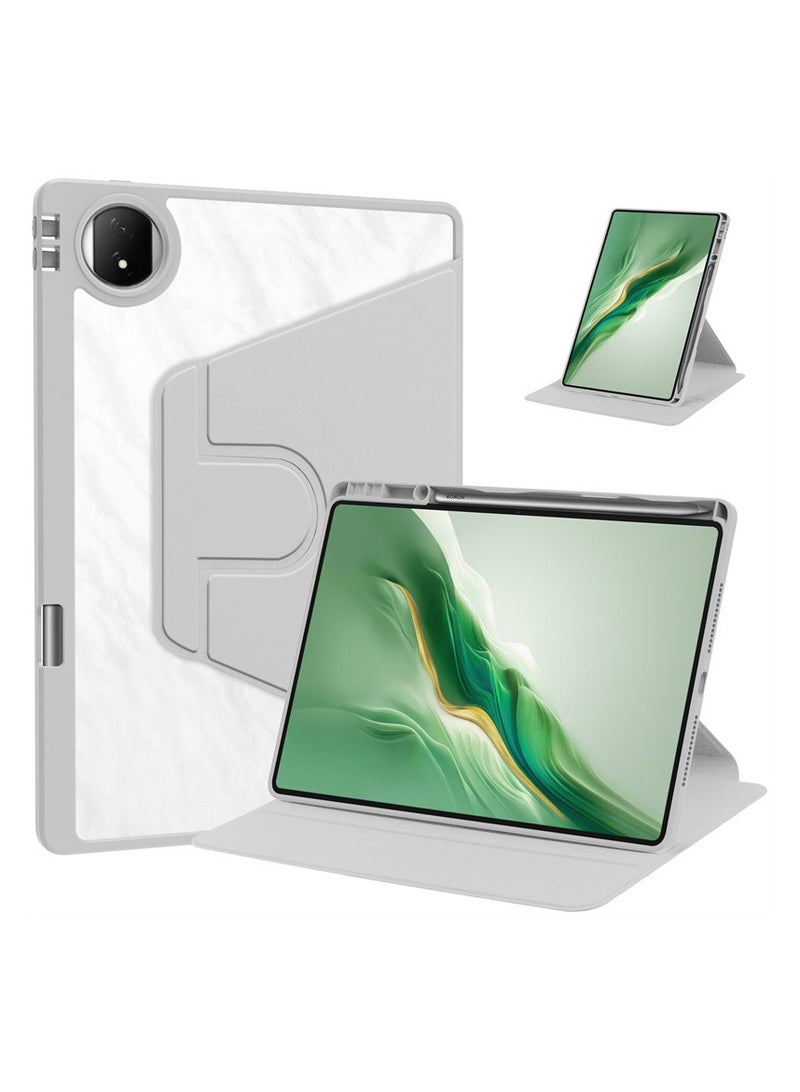 عام واضح عودة حالة متوافق مع الشرف ماجيك باد 2 12.3 بوصة (2024) ، 360 درجة قطب حامل الوجه الذكية غطاء السيارات النوم/ويك حالة ل الشرف ماجيك الوسادة 2 اللوحي - Image 1