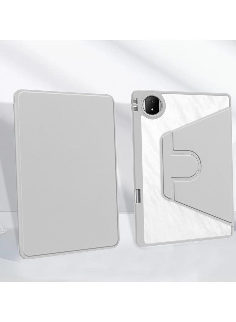عام واضح عودة حالة متوافق مع الشرف ماجيك باد 2 12.3 بوصة (2024) ، 360 درجة قطب حامل الوجه الذكية غطاء السيارات النوم/ويك حالة ل الشرف ماجيك الوسادة 2 اللوحي - Image 5