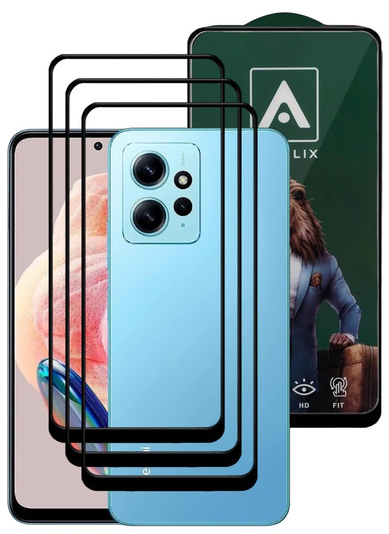 ACLIX 3 Pieces Antistatic ESD Dustproof Premium Quality High Definition Tempered Glass Screen Protector Designed For Xiaomi Redmi Note 12 4G - Image 1