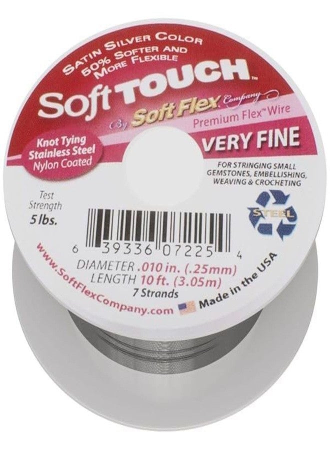 Soft Flex Kink Resistant Beading Wire - Very Fine 0.10 Diameter - Jewelry Making Bead Wire - 10 Ft - Image 1