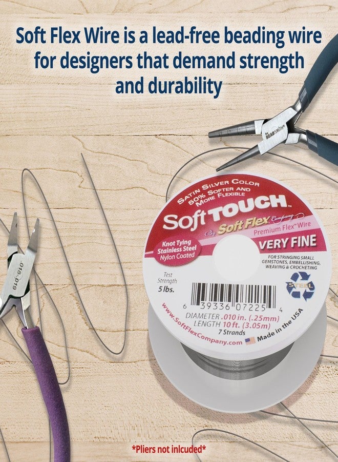 Soft Flex Kink Resistant Beading Wire - Very Fine 0.10 Diameter - Jewelry Making Bead Wire - 10 Ft - Image 4