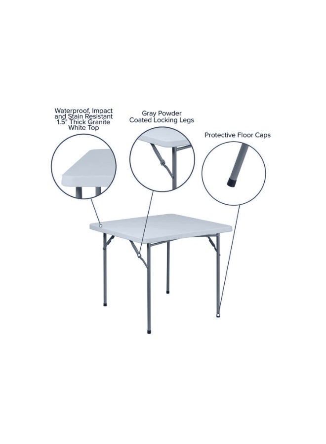 SunBoat Commerce Square Folding Table | HDPE Granite Series - Image 2