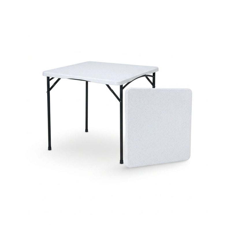 صن بوت كوميرس طاولة مربعة قابلة للطي (88×88 سم) - مصنوعة من البولي إيثيلين عالي الكثافة المتين - طاولة محمولة للاستخدام الداخلي والخارجي، مثالية للنزهات وتناول الطعام والمناسبات - Image 1