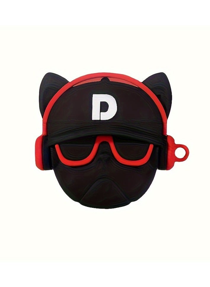 Adorable Red Bulldog Silicone Case for AirPods Pro 2 – Shockproof Protective Cover, Cute Gift for Him/Her - Image 3