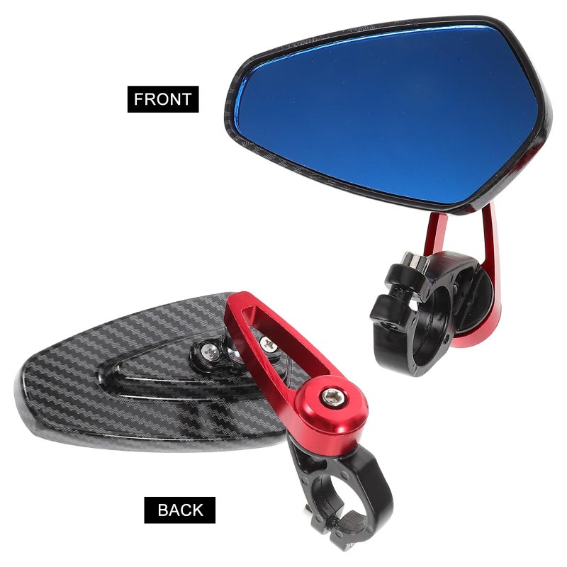Universal Vintage Style Rotating Side Mirrors Wide Viewing Angle For Motorcycle Scooter ATV - Image 4