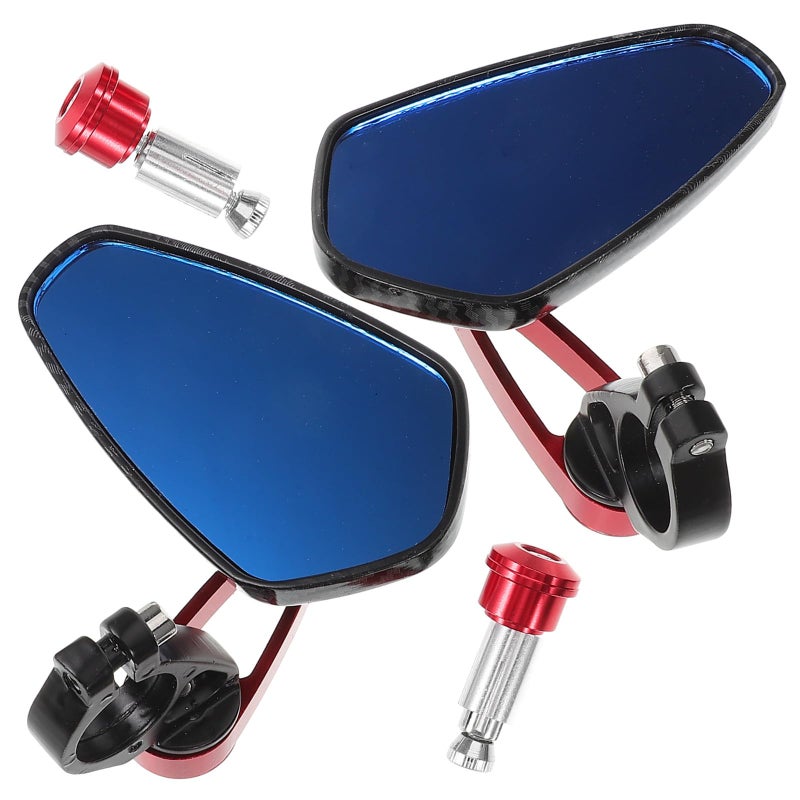 Universal Vintage Style Rotating Side Mirrors Wide Viewing Angle For Motorcycle Scooter ATV - Image 2