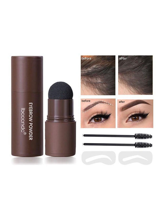 Generic 3-in-1 Professional Makeup Gift Set, For Modify The Hairline, Face Shadows, Draw 10 Kinds of Eyebrow Shapes with The Help of Reusable Eyebrow Stencils(Natural Brown)  - Image 5