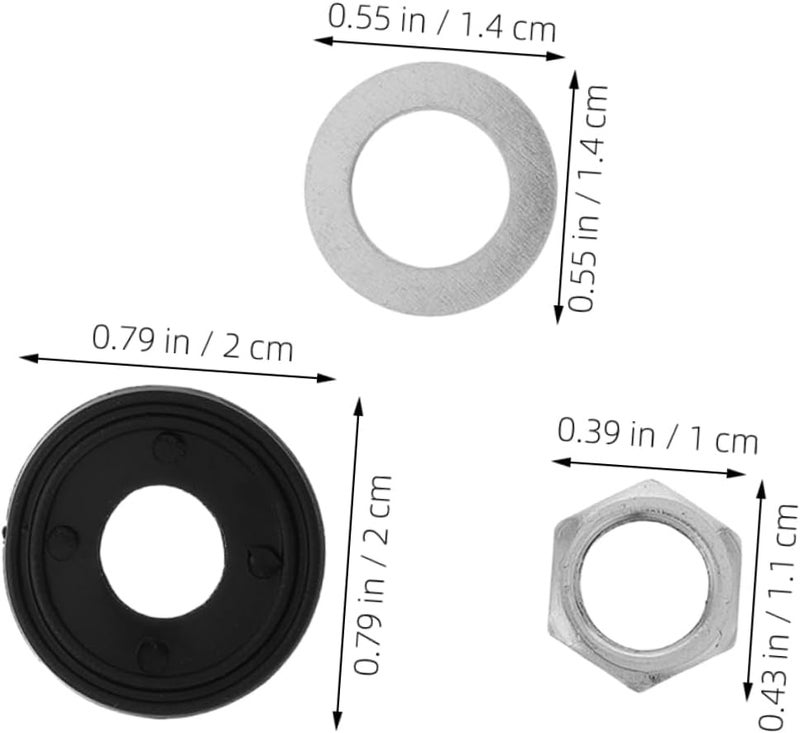SHINEOFI 20sets Clock Repair Accessories Quartz Clock Replacement Parts with Nuts Washers and Rubber Rings for DIY Assembly and Maintenance Gold Silver - Image 2