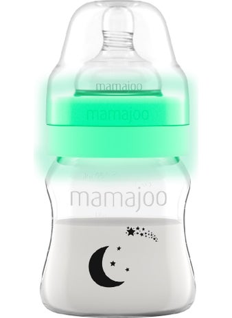Mamajoo Night & Day Anti-Colic Feeding Bottle 160 ml, Newborn Baby, 0 Months+, Slow Flow  - Image 1