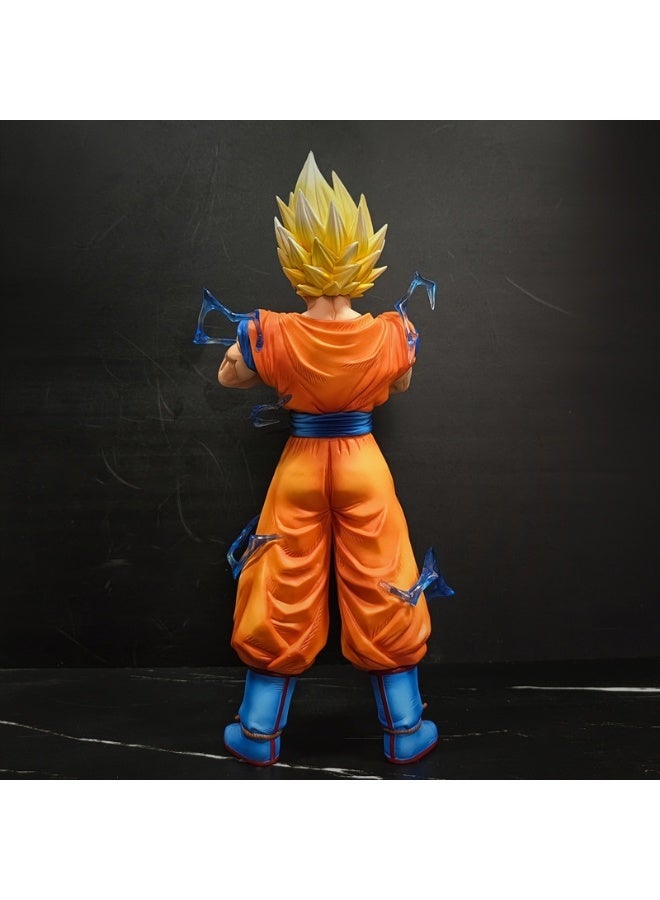 general Dragon Ball, Majin Factory Super Saiyan 2 Goku Statue - Ultra-Detailed Anime Collectible with Electric Ki Effects, Ideal for Display 30cm - Image 3