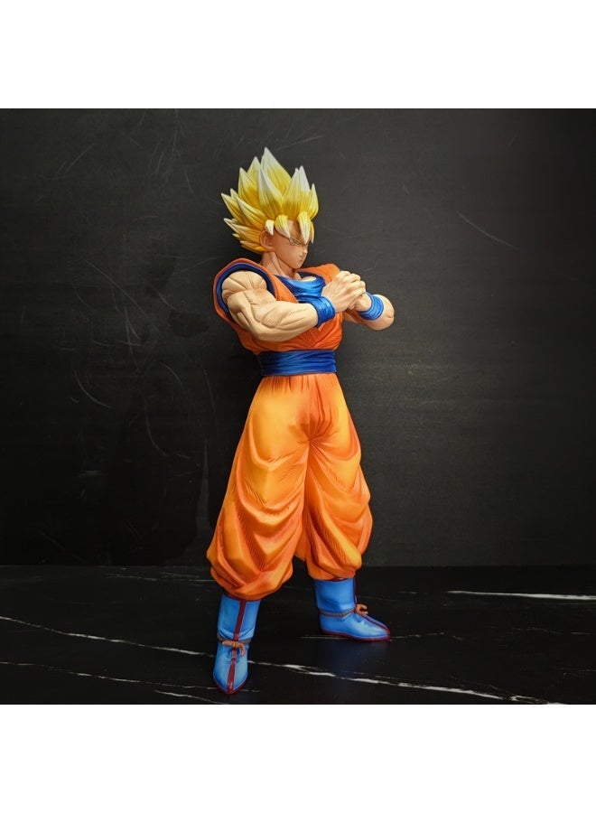 general Dragon Ball, Majin Factory Super Saiyan 2 Goku Statue - Ultra-Detailed Anime Collectible with Electric Ki Effects, Ideal for Display 30cm - Image 2