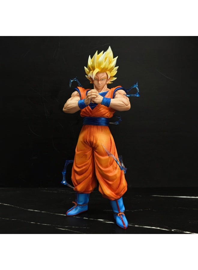 general Dragon Ball, Majin Factory Super Saiyan 2 Goku Statue - Ultra-Detailed Anime Collectible with Electric Ki Effects, Ideal for Display 30cm - Image 1