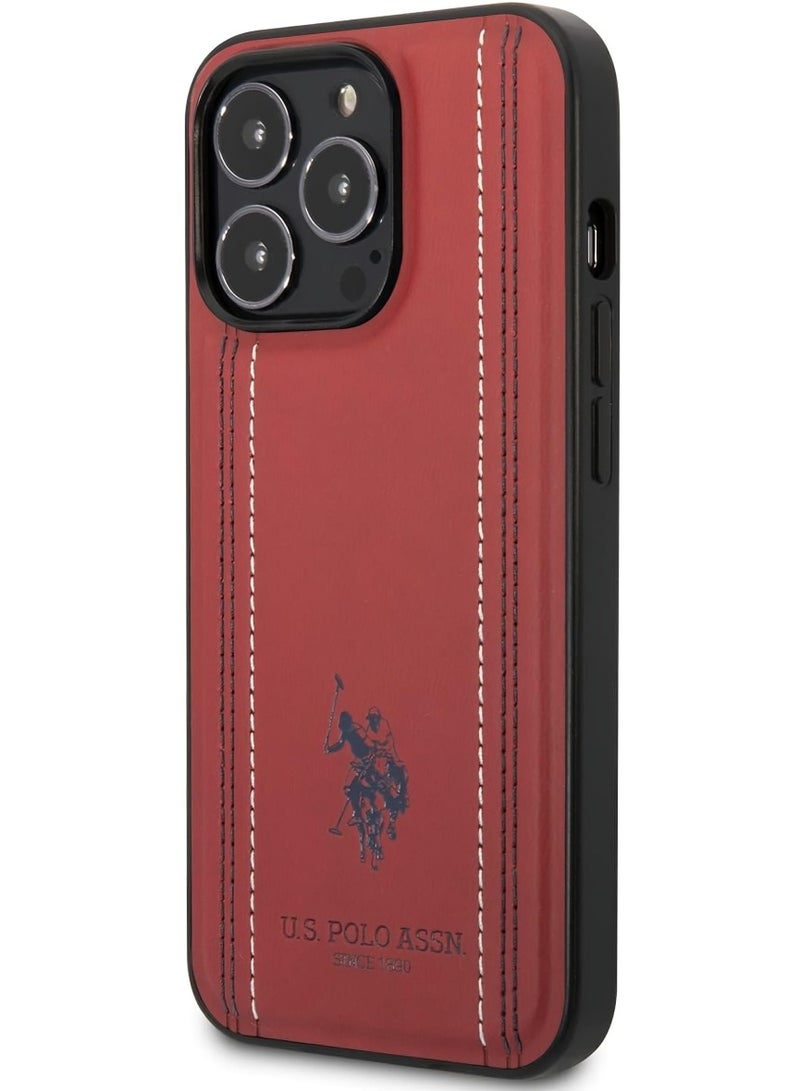 U.S. Polo Assn. Cg Mobile Leather Case Compatible With Iphone 14 Pro Max, Red, Ushcp14  - Image 2