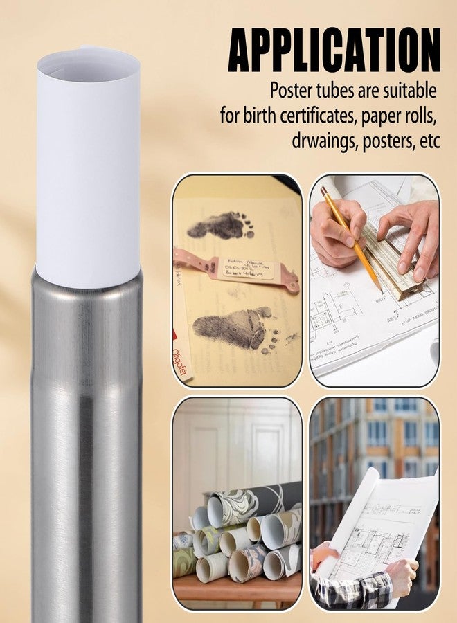 SHINEOFI Vintage Certificate Tube 11.81X1.18In Decorative Diploma Holder Cylinder Storage Tube for Birth Certificates Document Organizer - Image 4