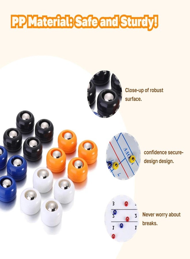Aosekaa 16Pcs Mini Shuffleboard Pucks Shuffleboard Rollers Set 25mm Tabletop Sliding Pucks Shuffleboard Table Pucks for Kids Adults - Image 4