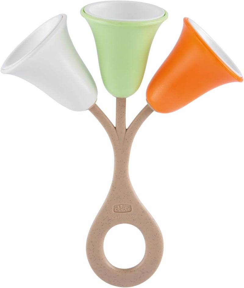 Chicco ECO+ Tulip Rattle - Easy Grip and Shake Baby Toy for 3-18 Months - Image 1