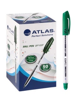 ATLAS 50-Piece Ballpoint Pen 0.7mm Tip Green Ink  - Image 1