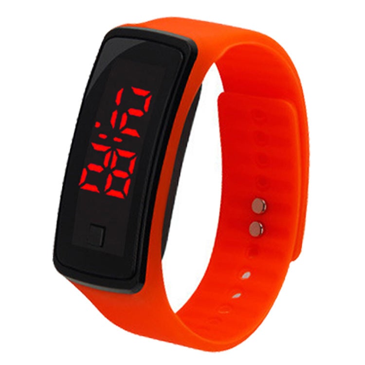 Stylish Sports LED Wristwatch Unisex Orange 
