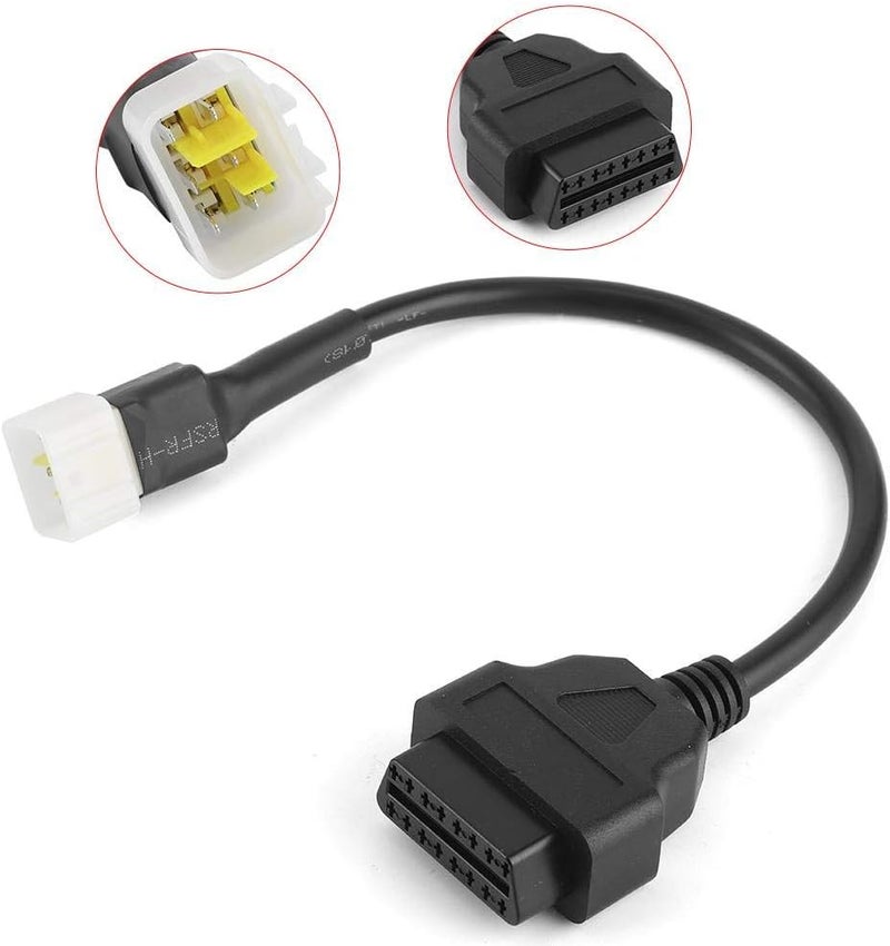 klarako Diagnostics Cable, Motorcycle 6 Pin Obd2 Adaptor Cable Obd2 Convertor Engine Fault Adapter - Image 3