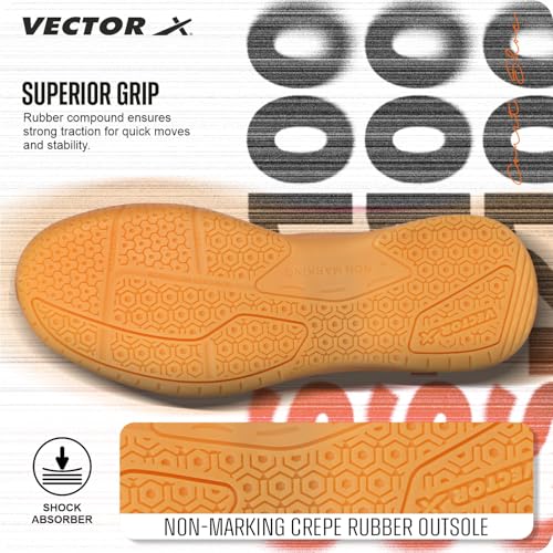 Vector X CS-2100 Court Shoes for Boys & Girls (Blue-Orange) (Size-11) - Image 5
