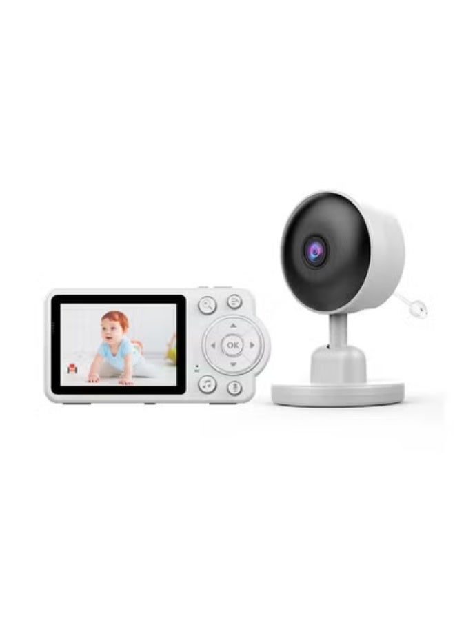 تايجر 2.8-Inch Baby Monitor with Camera & Audio – 360° Rotating View for Full Room Coverage, Feeding Reminder Alerts, Night Vision for Clear Low-Light Monitoring, Two-Way Talk, Temperature Sensor, Long Battery Life, Reliable and Safe Baby Surveillance System - Image 1