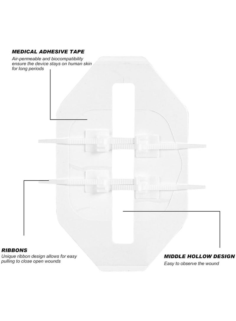 Generic 2pcs Emergency Wound Closure Strip Wound Closure Kit Zip Stitch Wound Closure Device Laceration Closure Kit Wound Closure Glue Bandages Sutures to Close The Cut 6x7cm  - Image 3