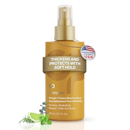 Colorproof Biorepair Thicken Blow Dry Spray 6.7 Fl. Oz. Volumizing Hair Prep Spray for Fine, Thinning Hair w/Fresh Lime, Eucalyptus, Mint Leaf & Rosemary Scent, Color & Heat Protection - Image 1