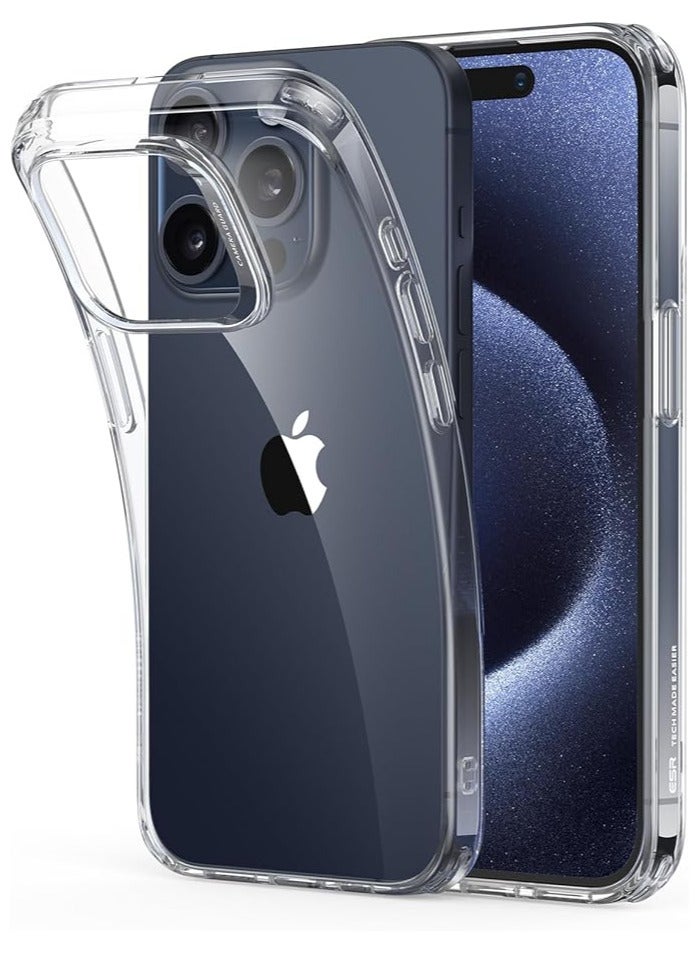 Clear Case for iPhone 15 Pro  Case, Shockproof Thin Cover, Yellowing-Resistant Slim Transparent TPU Phone Case, Zero Series, Clear