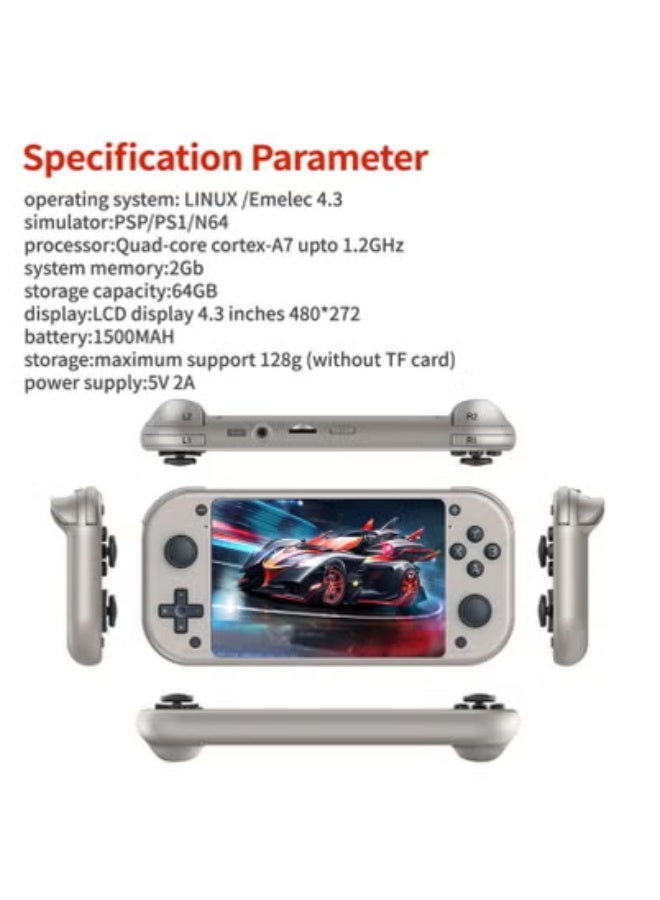 PSP M17 Portable Game Console with 4.3-Inch HD Screen – Preloaded with 10000+ Retro Classic Games – Handheld Emulator Device with Dual Joystick, Save & Load Function, TV Output – Supports Arcade, GBA, NES & CPS – Lightweight Gaming Console for Kids & Adults - Image 5