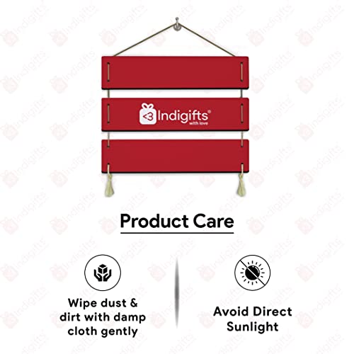 Indigifts Vintage Design Wall Door Hanging Home Decor Items - 18 X 26 cm, Standard, Blue - Image 3