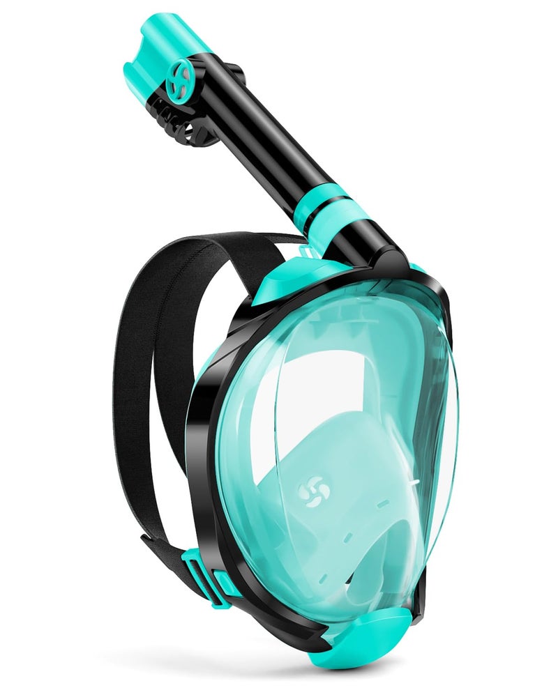 W WSTOO Full Face Snorkel Mask Adults,Suitable for Beginners Dry Top Snorkeling Gear,Can Your Mouth or Nose to Breathe,180 Degrees Panoramic View,Anti-Fog Anti-Leak,Summer Travel and Vacationing Gifts - Image 1