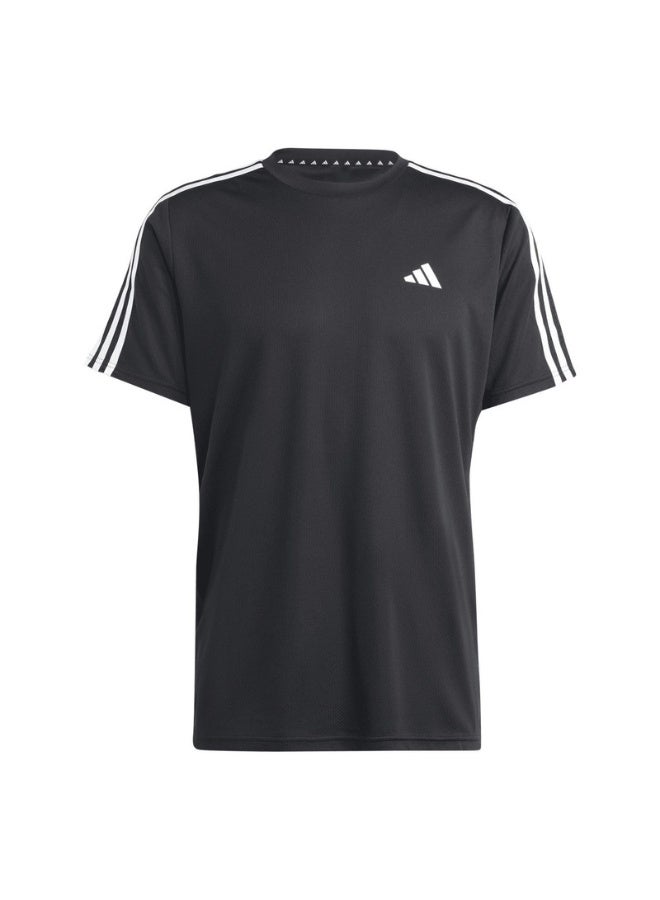 adidas تيشيرت أساسي للتدريب للرجال بخطوط 3 stripes - Image 2