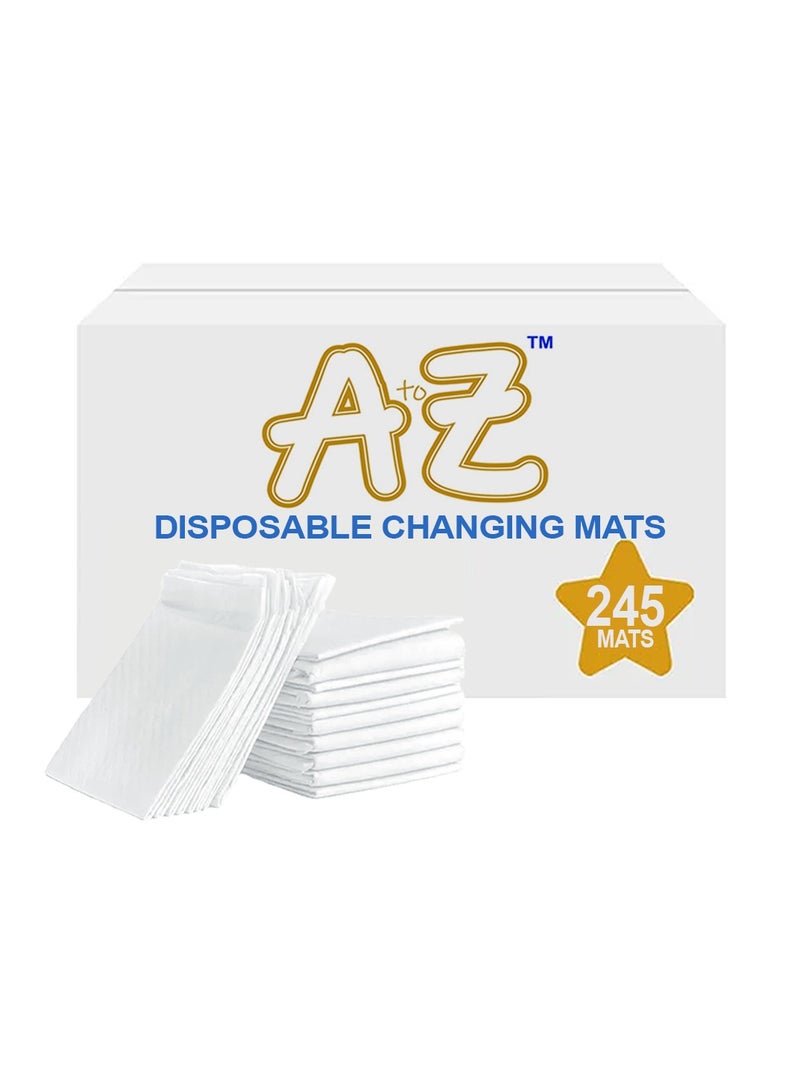 A TO Z A to Z - Disposable Changing Mat size (45cm x 60cm) Large- Premium Quality for Baby Soft Ultra Absorbent Waterproof - Pack of 245-white - Image 1