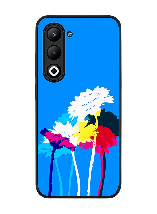 Stylizedd For Oppo A5 5G / A5 4G Case,Slim fit Camera Protection, Shockproof Thin Phone cover  - Bleeding Flowers (Blue)