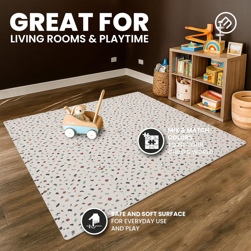 BeMaxx Gym Mats Set - 18 pcs EVA Interlocking Foam Floor Tiles (12.6"x12.6"x0.4") 18sqft Protective Gym Flooring Sports Home Workout Exercise Mats Puzzle Garage Fitness Play-Room Garage Pool Treadmill - Image 4