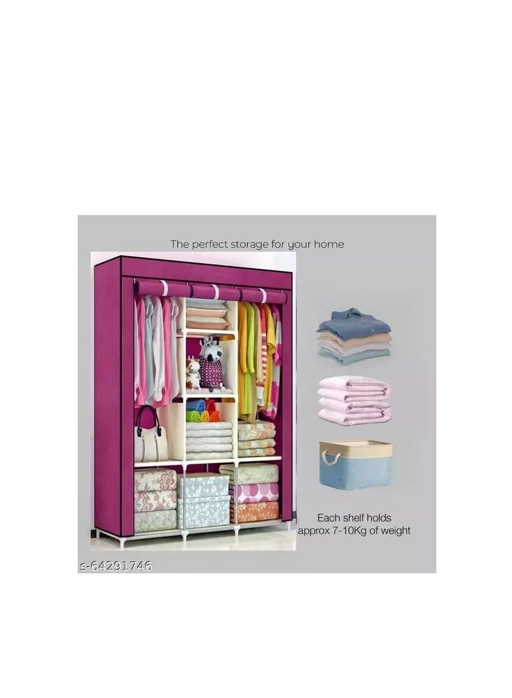 ماركة غير محددة دولاب ملابس 3 درفة بينك  - Image 2
