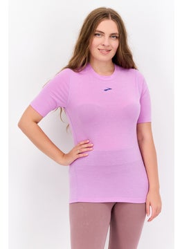 Brooks Women Sportswear Fit Short Sleeve Outdoor T Shirt, Purple  - Image 1
