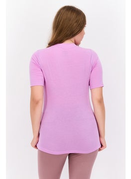 Brooks Women Sportswear Fit Short Sleeve Outdoor T Shirt, Purple  - Image 3