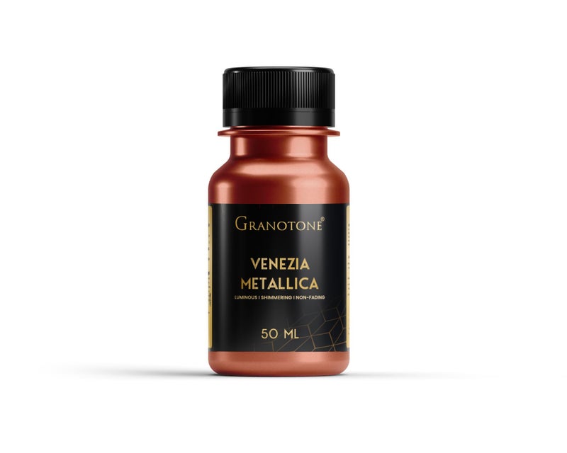 GRANOTONE Venezia Metallic Acrylic Paint Copper Colour 50 ml Extra Sheen Multi Surface Non Fading Non Toxic Indoor Outdoor for Artists Hobbyists and Kids Made in India - Image 1