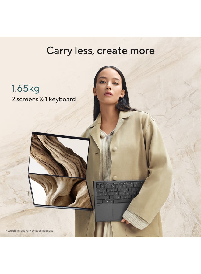 ASUS Zenbook DUO Laptop With 14-Inch Display,Core Ultra X9 388H Processor/32GB/2TB SSD/Intel® Arc™ Graphics/Windows 11 Home English/Arabic Gray - Image 3