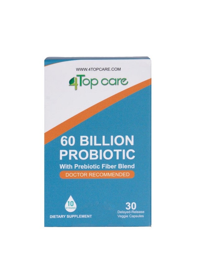 4 Top Care 4 TOP CARE 60 Billion Probiotic for Women and Men, 30 Count, Digestive & Gut Health - Image 1