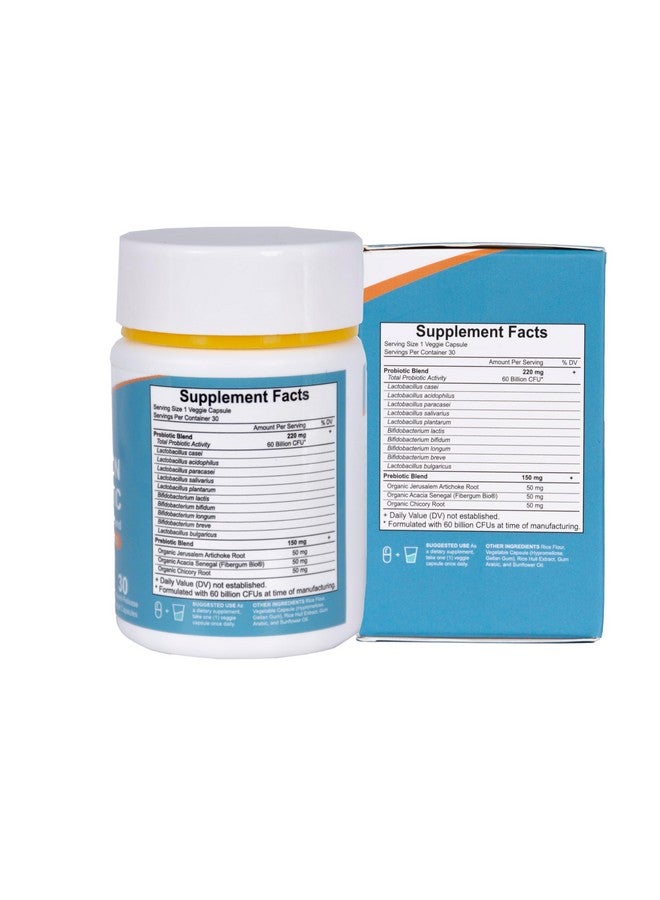 4 Top Care 4 TOP CARE 60 Billion Probiotic for Women and Men, 30 Count, Digestive & Gut Health - Image 5