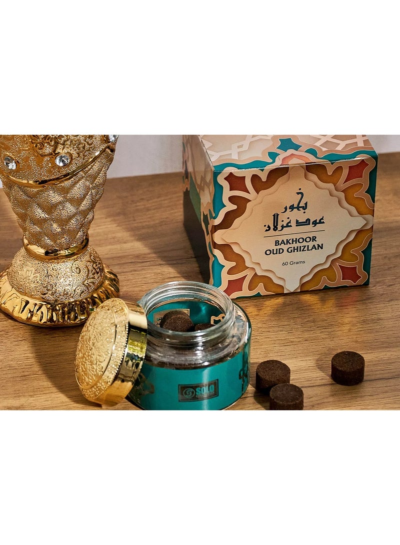 Solo Hamidi Solo Bakhoor Oud Ghizlan - 60 gm - Image 1